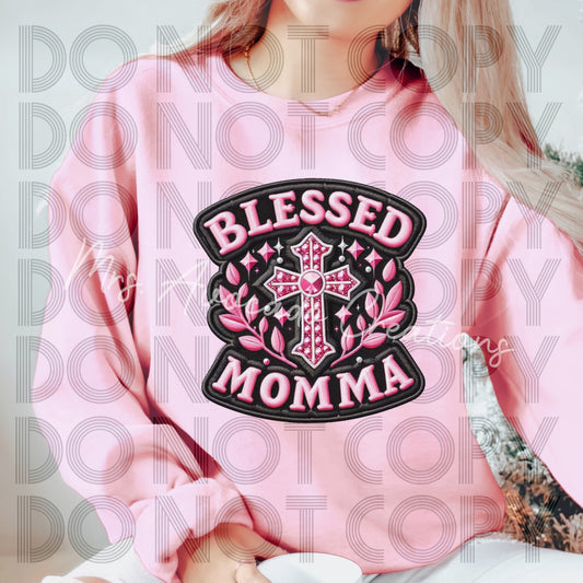 Blessed Momma pink