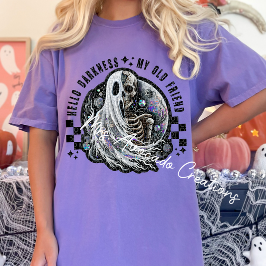 Hello darkness faux bling