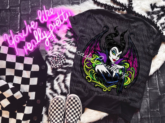 Faux embroidery Mal eficent 2