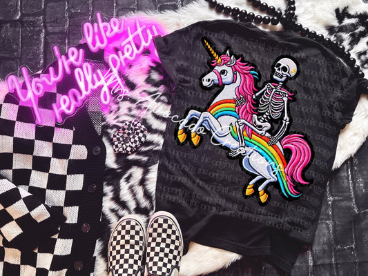 Faux embroidery Skellie Unicorn