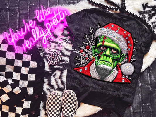 Frank Santa faux embroidery