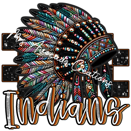 Faux rhinestone Indians