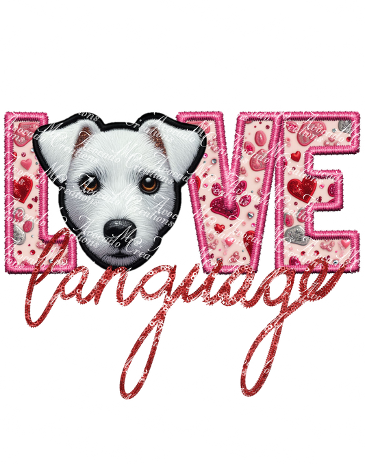 Love Language Jack Russell (white)