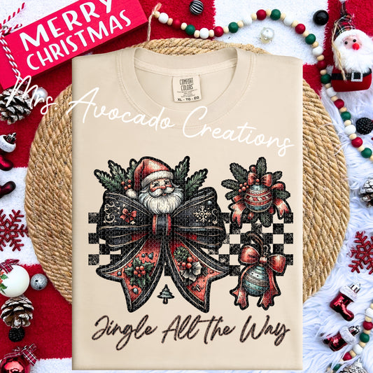 Jingle all the way vintage bow