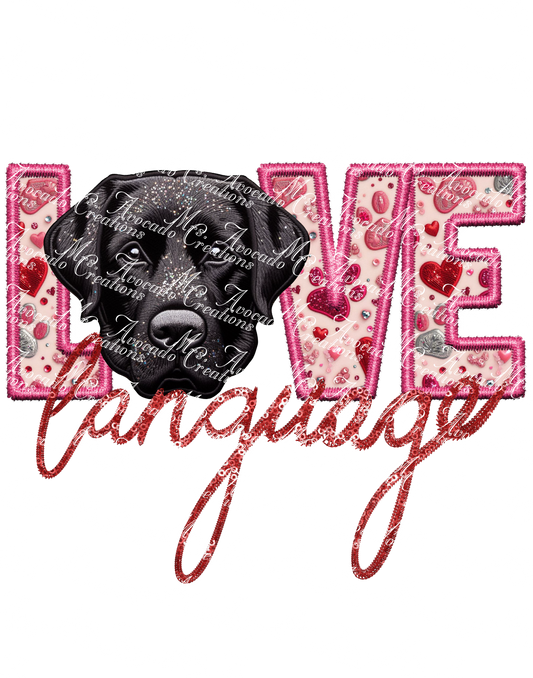 Love Language Labrador (black)