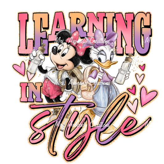 Minnie and Daisy learning in style