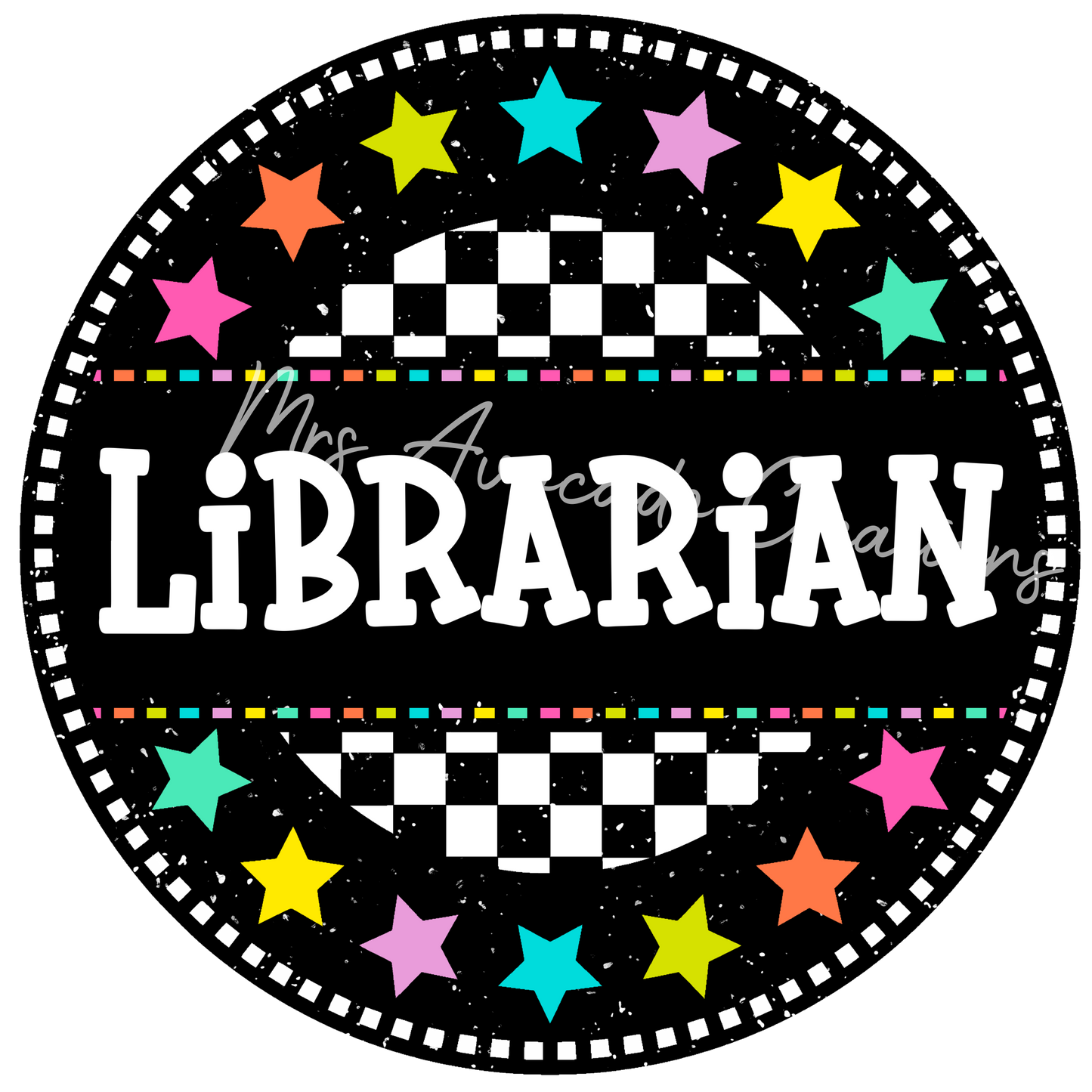 Circle checkered librarian