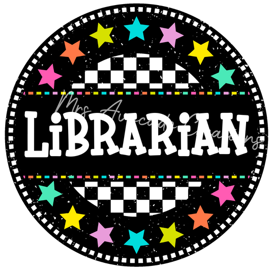 Circle checkered librarian