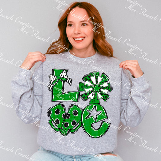 Love cheer black/green