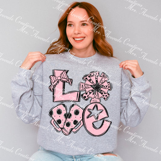 Love cheer black/pink