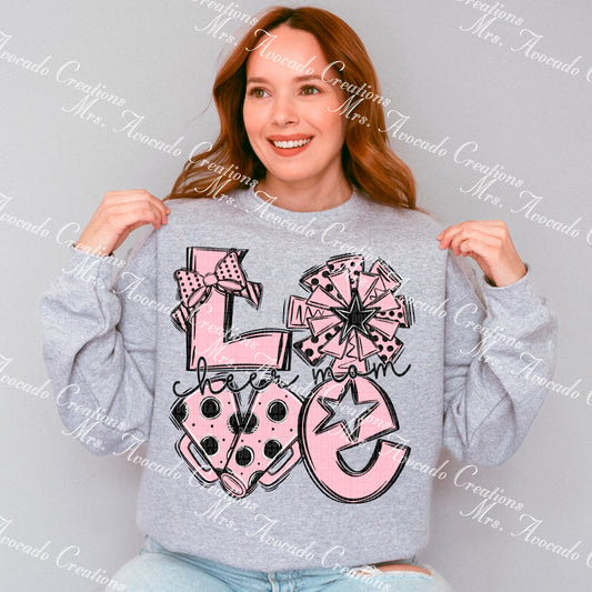 Love cheer mom black/pink
