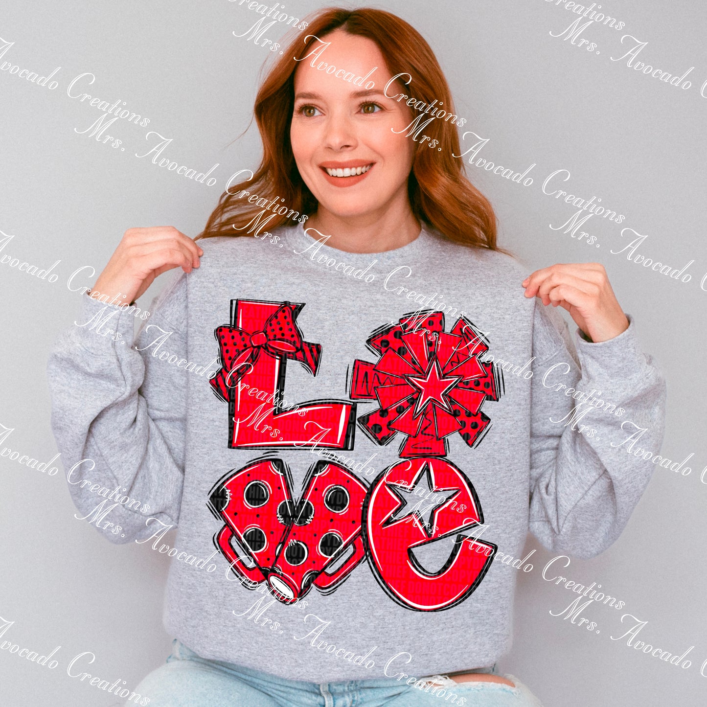 Love cheer red/black