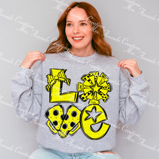 Love cheer black/yellow