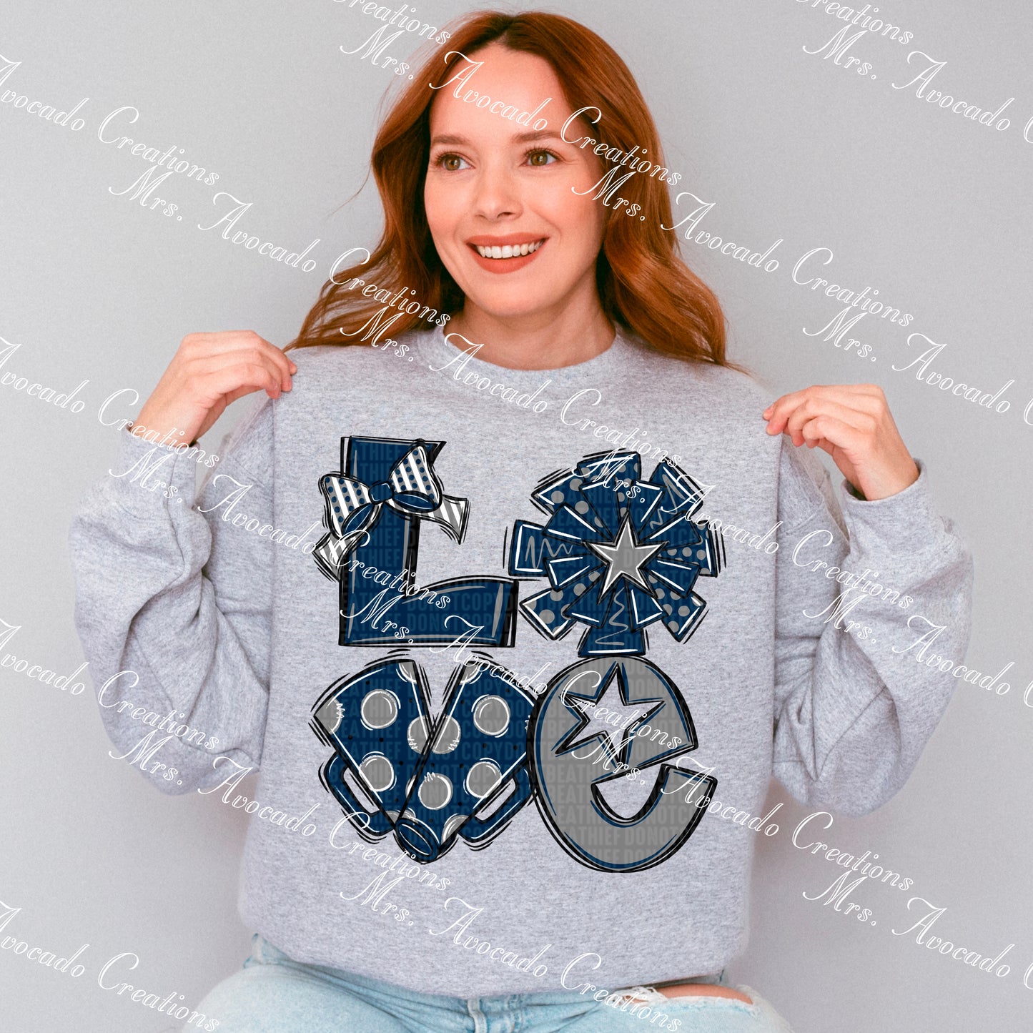 Love cheer navy/gray/white