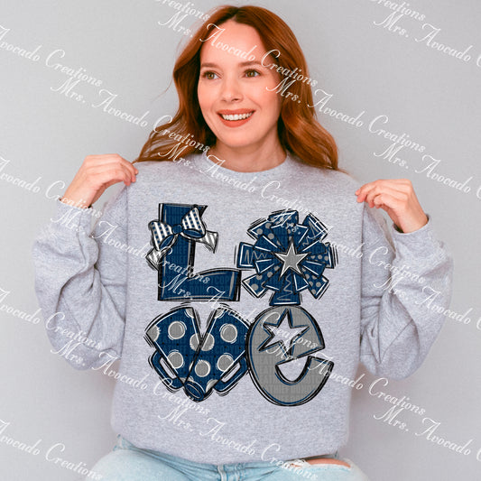 Love cheer navy/gray/white