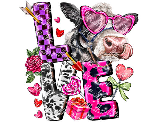 Love Valentine Cow
