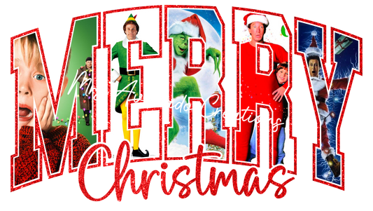 Merry Christmas movies red sparkle