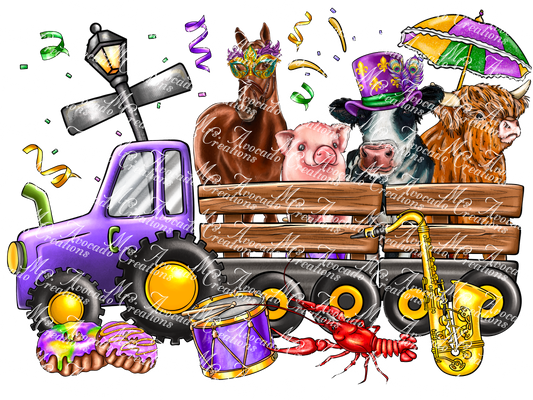Mardi Gras Farm Animals