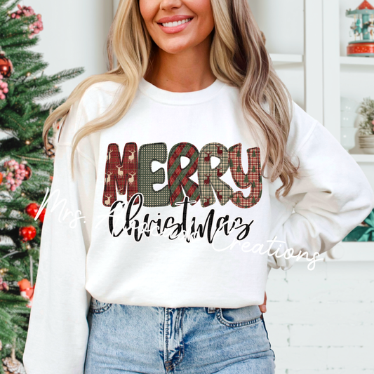 Merry Christmas plaid