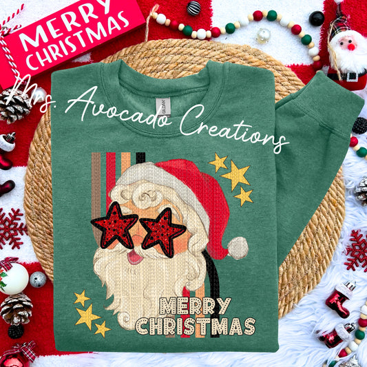 Merry Christmas Retro Santa