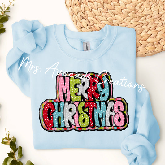 Merry Christmas bright dots
