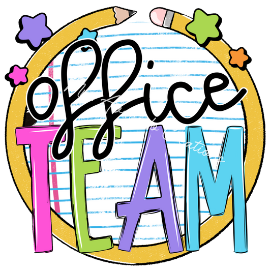 Colorful pencil circle office team