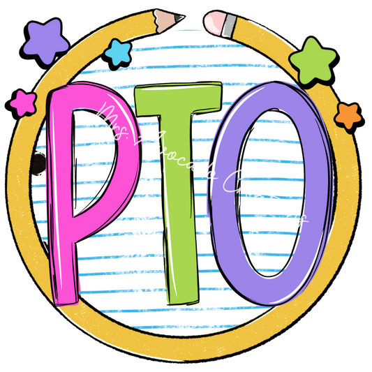 Colorful pencil circle PTO