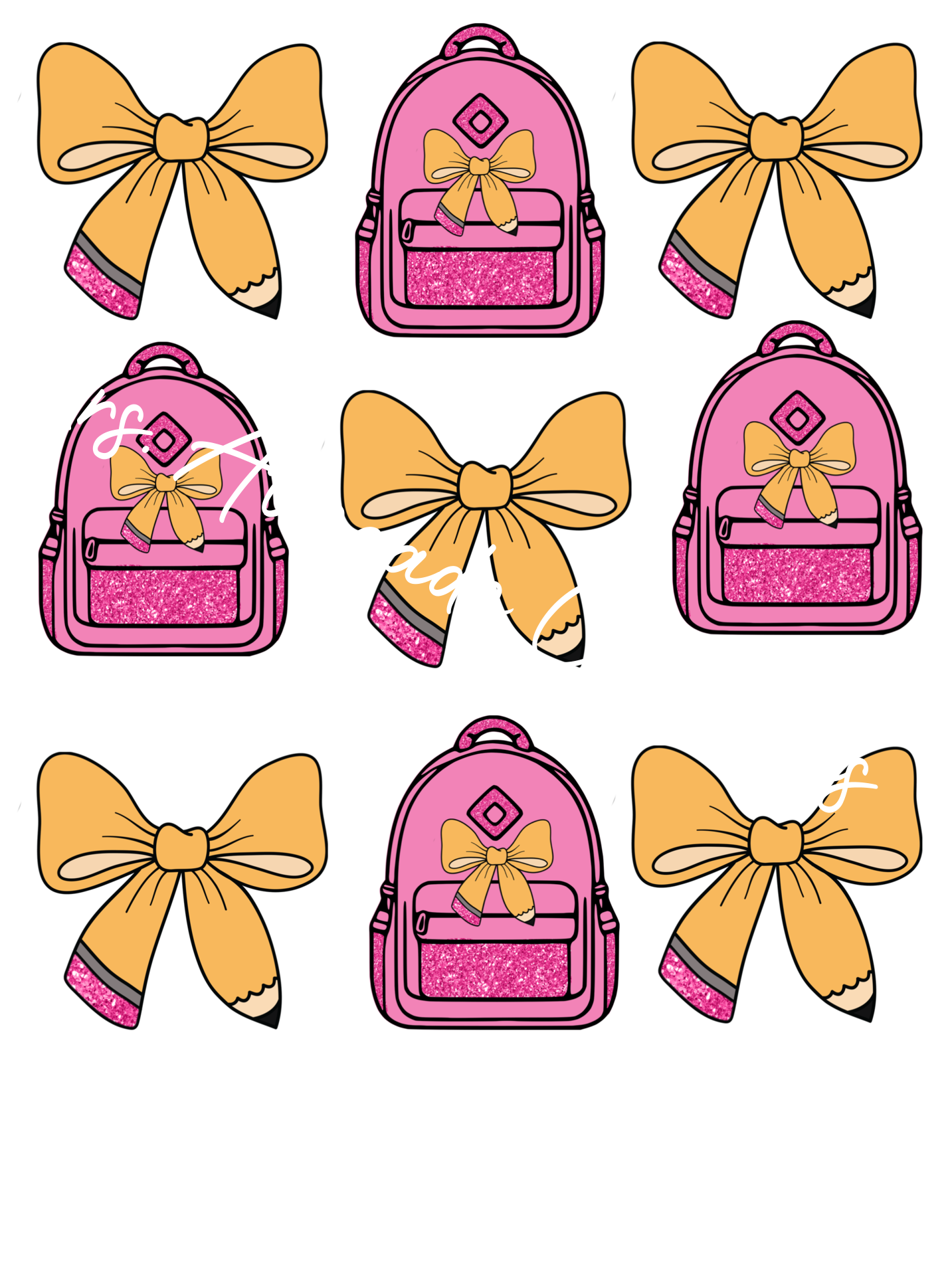 Backpacks and pencil bows