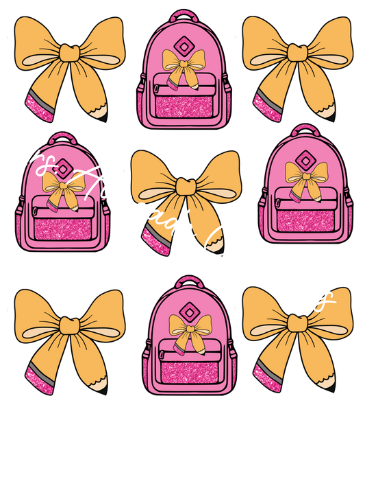 Backpacks and pencil bows