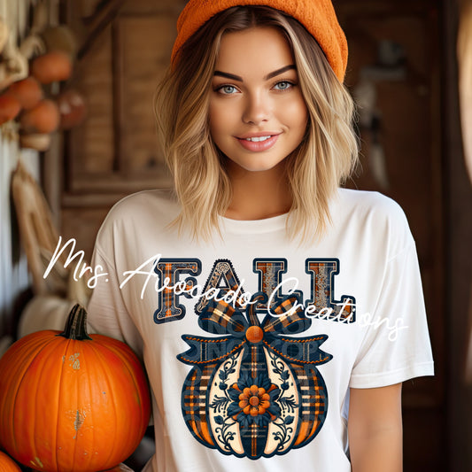 Fall plaid pumpkin