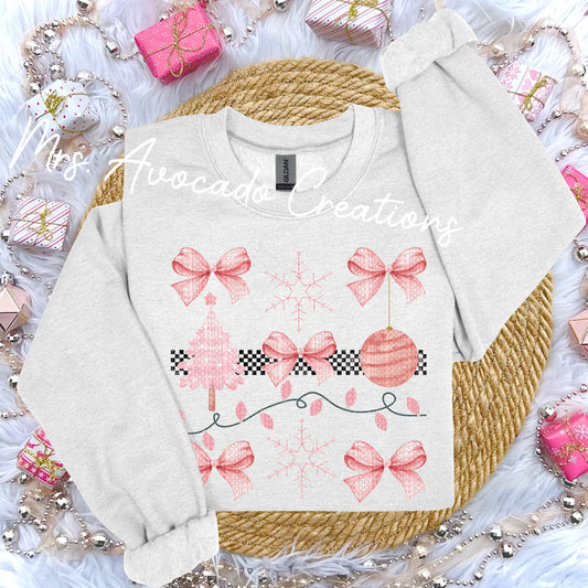 Pink Christmas vintage coquette
