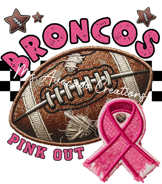 Pink Out Football Broncos