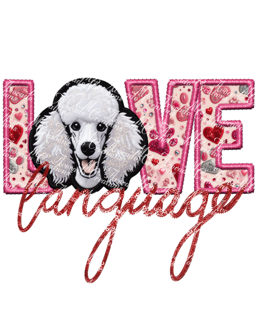 Love Language Poodle (white)
