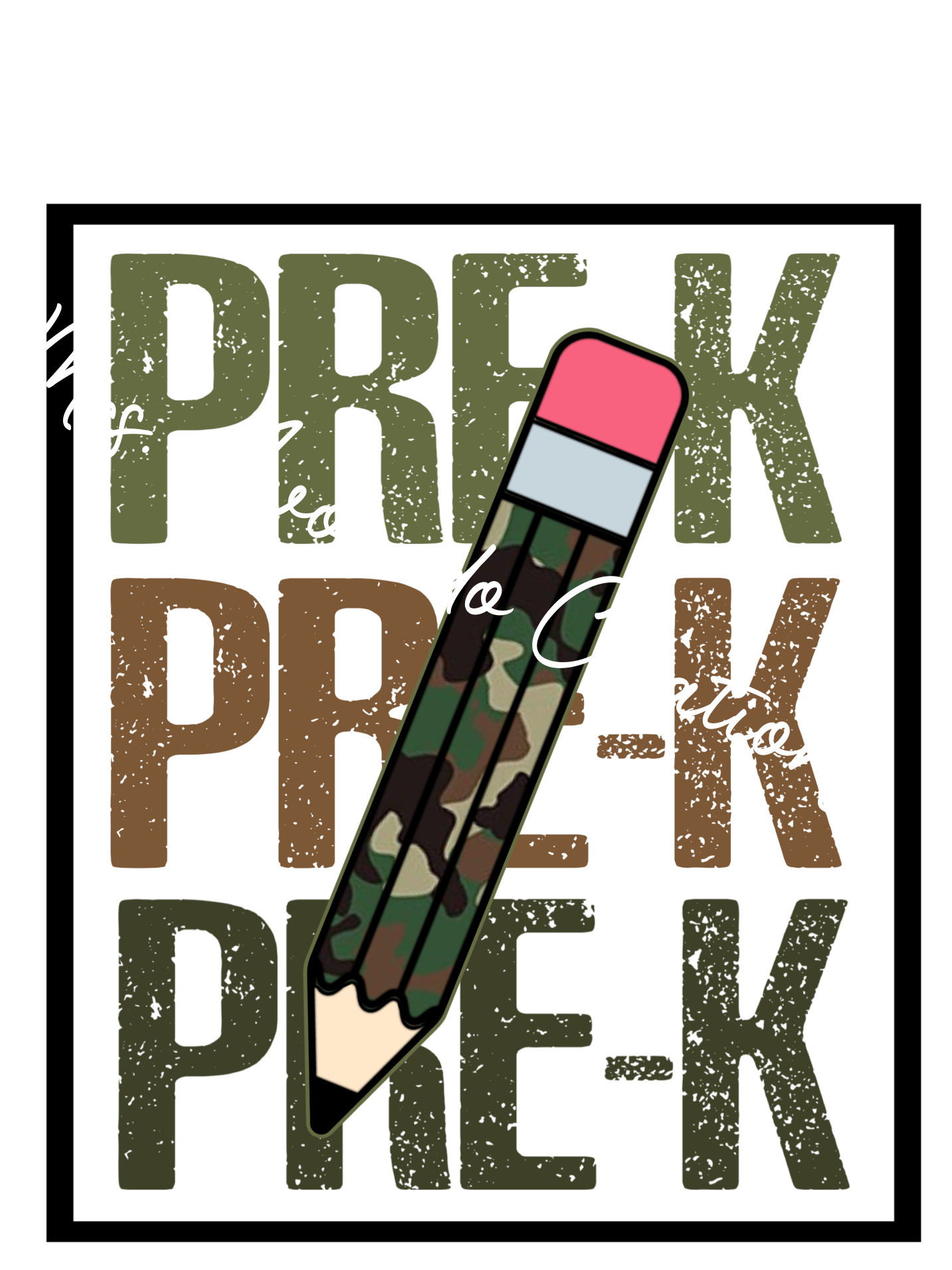 Camo pencil pre-k