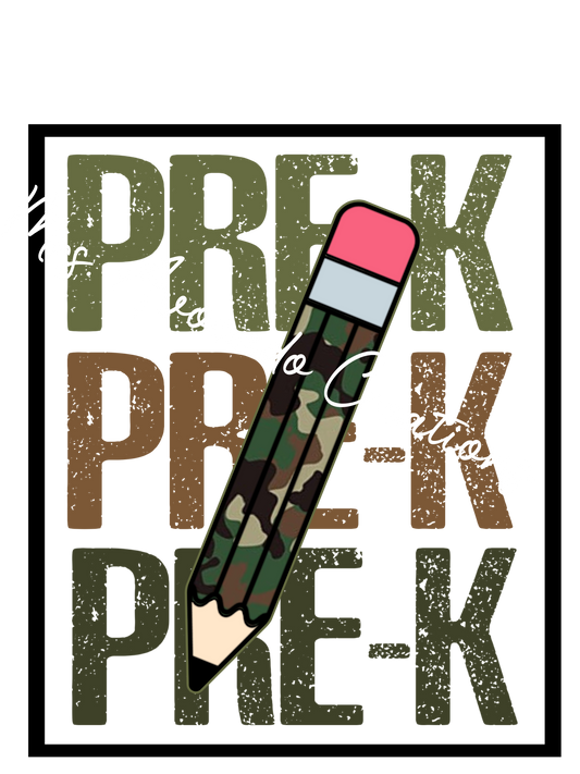 Camo pencil pre-k