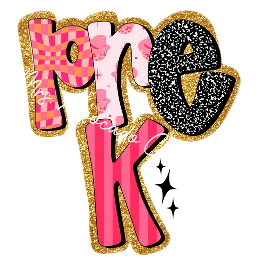 Pink and gold pre-k