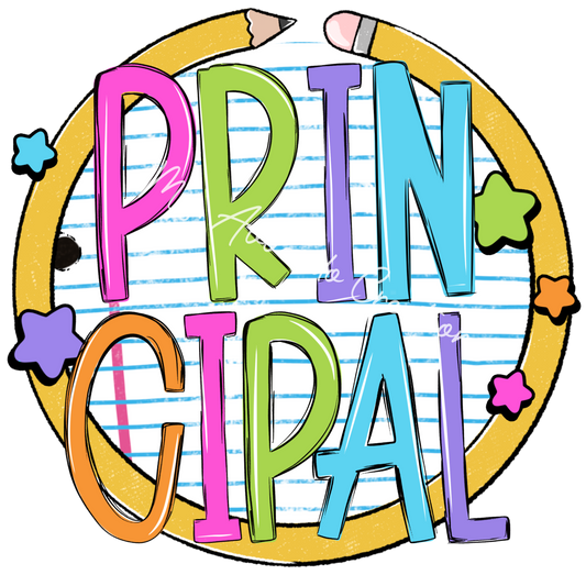 Colorful pencil circle principal