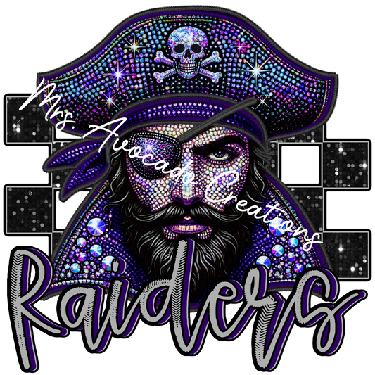 Faux rhinestone Raiders