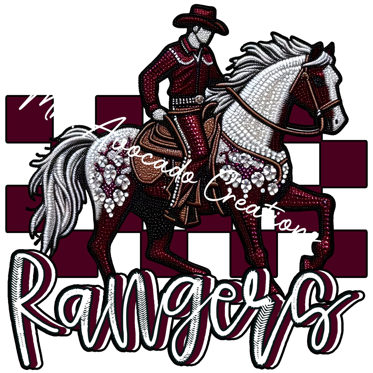 Faux rhinestone Rangers