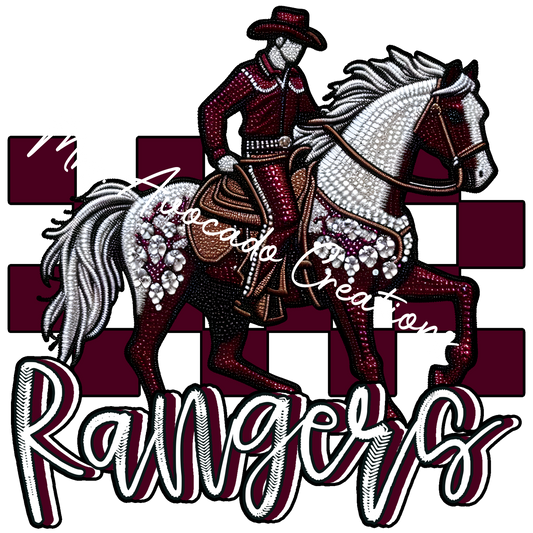 Faux rhinestone Rangers