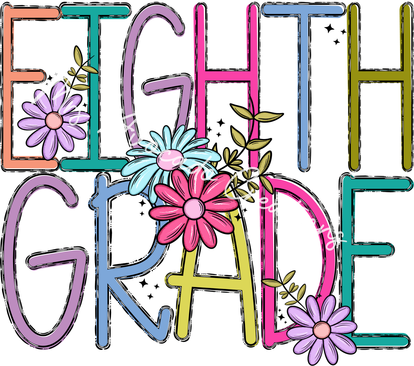 Eighth grade floral doodle