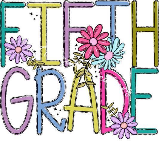 Fifth grade floral doodle