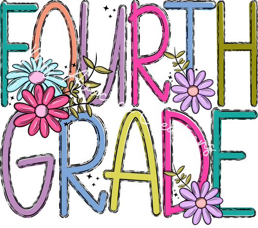 Fourth grade floral doodle