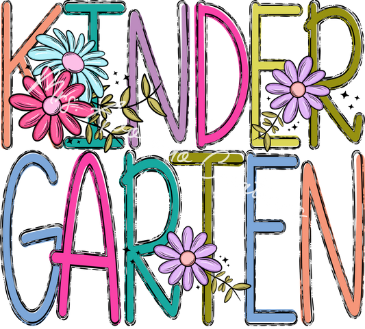 Kindergarten floral doodle