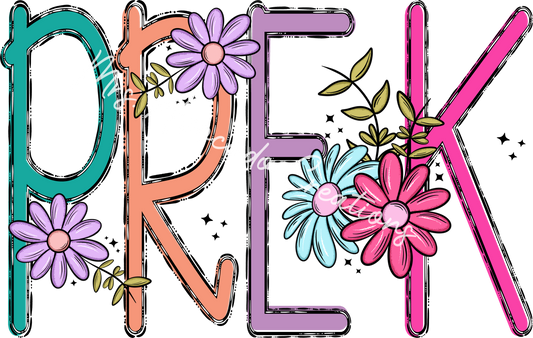 Pre-K floral doodle