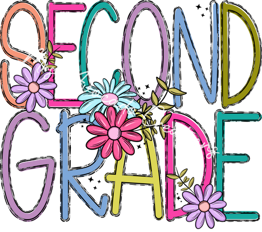 Second Grade floral doodle