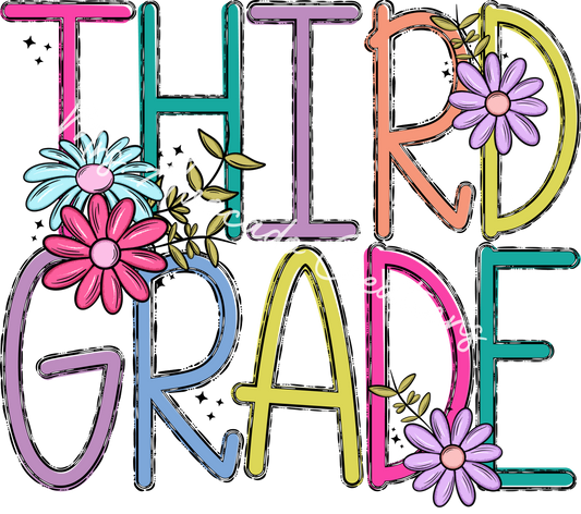 Third Grade floral doodle