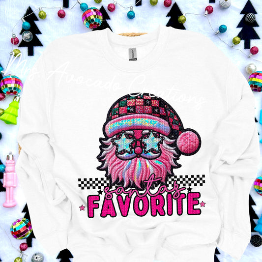 Santa's favorite faux embroidery