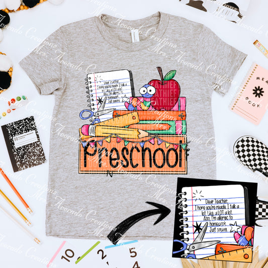 Grade Nameplate Preschool