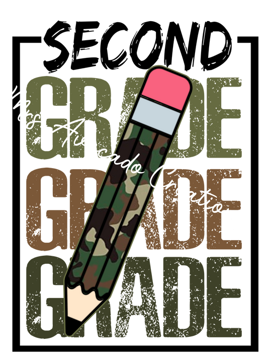 Camo pencil second grade